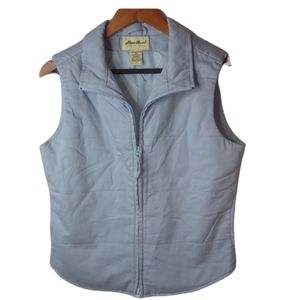 Eddie Bauer S Cotton Blend Outer Vest in Robin's Egg Blue